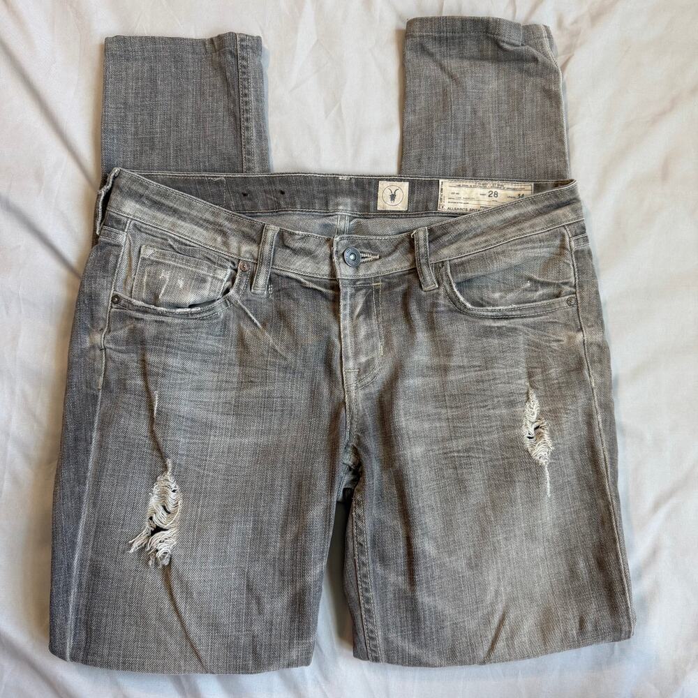 All Saints Gray Skinny Jeans